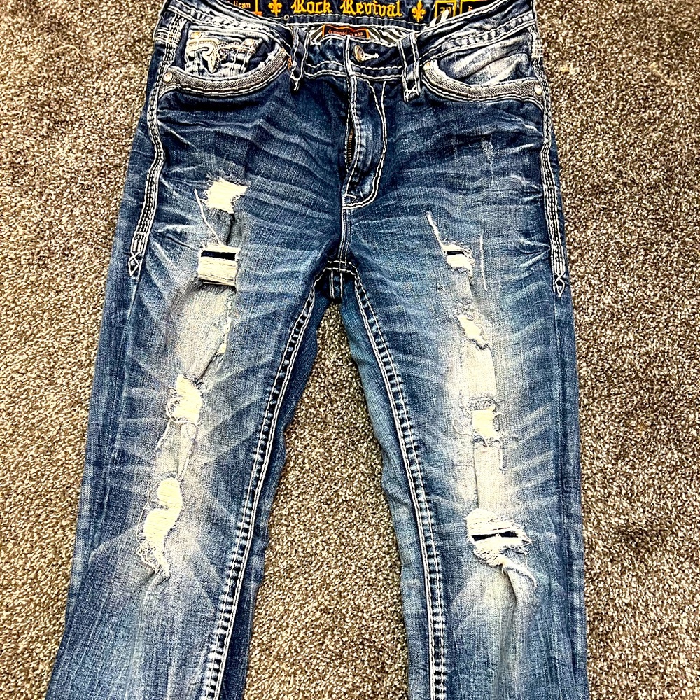 Rock Rival cropped distressed jeans